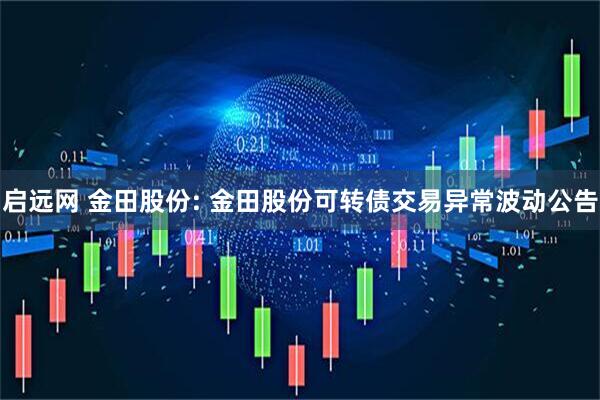 启远网 金田股份: 金田股份可转债交易异常波动公告