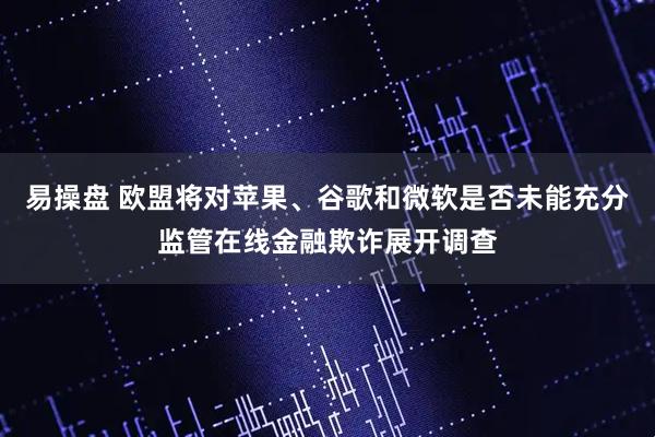 易操盘 欧盟将对苹果、谷歌和微软是否未能充分监管在线金融欺诈展开调查